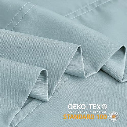 BEDELITE Pillow Cases Standard Size 2Pcs, Rayon from Bamboo, Haze Blue - color: Haze Blue, size: 2 Pack Standard（20"X 26"）