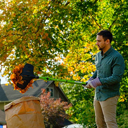 Earthwise 50002 Gator Grabber Telescoping Leaf Clean-Up Tool, Green/Black - style: Gator Grabber