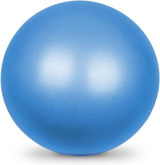Mini Pilates Ball 25cm, Yoga Ball, Exercise Ball for Core Training, Balance, Pilates, Physical Therapy, Pregnancy Workout, Anti-Burst Fitness Ball for Home Gym & Stability Exercises - color: Blue