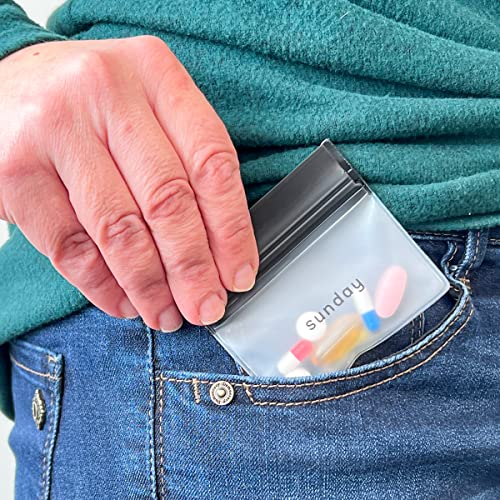 Ezy Dose Reusable 7-Day Travel Pill Pouch Set, Multi-Color - size: 14 Count (7-Day AM/PM Set)
