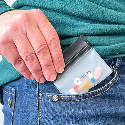 Ezy Dose Reusable 7-Day Travel Pill Pouch Set, Multi-Color - size: 14 Count (7-Day AM/PM Set)