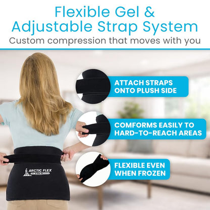 Arctic Flex XL Large Ice Packs for Injury Reusable (17" x 12") Durable Gel
