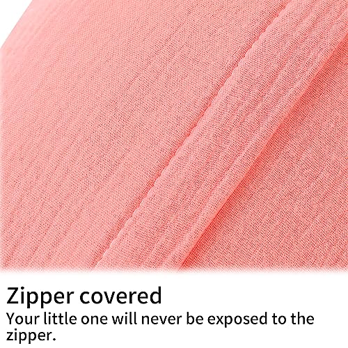 Onacosht Muslin Nursing Pillow Cover, 100% Cotton, Soft & Breathable, Pink - color: Pink