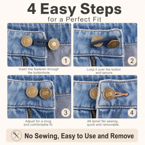 Button Extenders for Jeans and Pants - color: 36-pcs Waist Expander