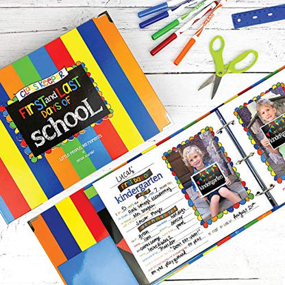 Class Keeper® Ultimate School Memory Book Bundle | Photo Signs, Stickers & Digital Memory App Included - color: Keepsake Bundle: Stripes Class Keeper + Primary Flags Signs + School Rocks Stickers