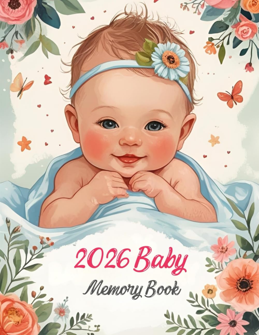 2026 BABY MEMORY BOOK: First Year Milestones Journal, Newborn Keepsake Organizer and Growth Tracker for New Parents