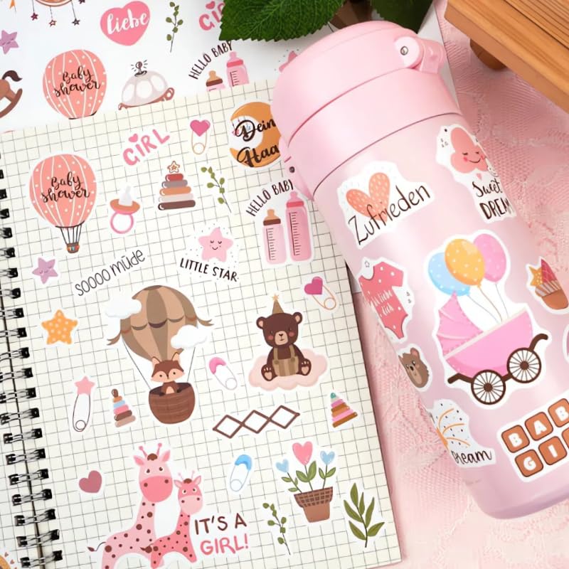 Newborn Baby Scrapbook Stickers - Decorative Decals for Baby Shower