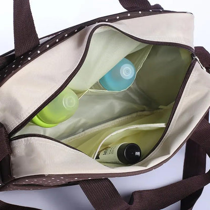 5pcs Diaper Bag Tote Set - Baby Bags for Mom (Brown