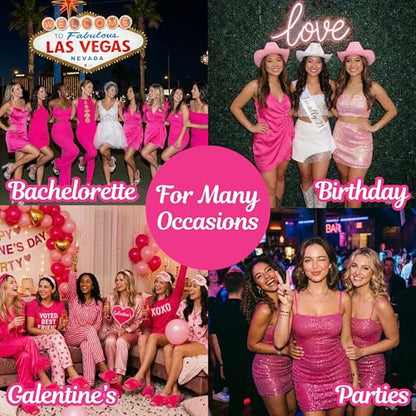 10PK Hangover Recovery Kit Pink Bottles for Bachelorette Party & Girls Trip - size: 10 Pack
