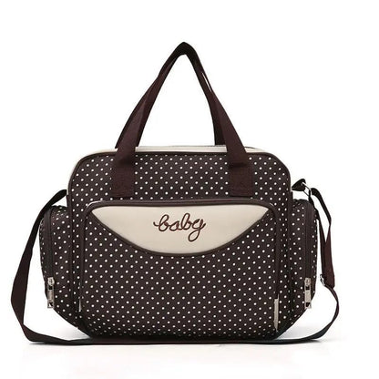 5pcs Diaper Bag Tote Set - Baby Bags for Mom (Brown