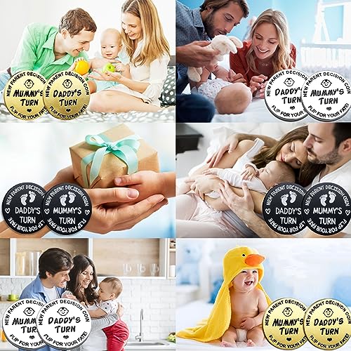 Funny Double Sided New Parents Decision Coin Pregnancy Gifts - color: Style A-Silver