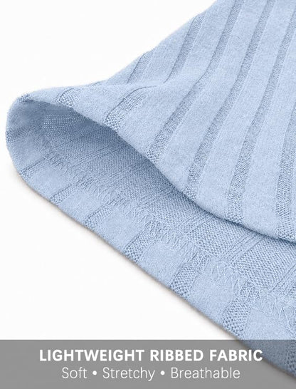 Genhoo Womens Maternity Tops Long Sleeve Maternity Shirts Henley Clothes - color: Light Blue, size: Small