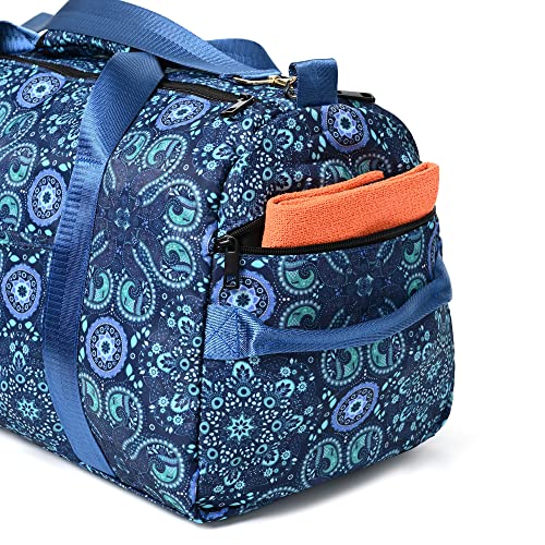 Boulder Bee Pickleball Tote Bag for Women with Paddle Holder - color: Blue-Duffel Bag