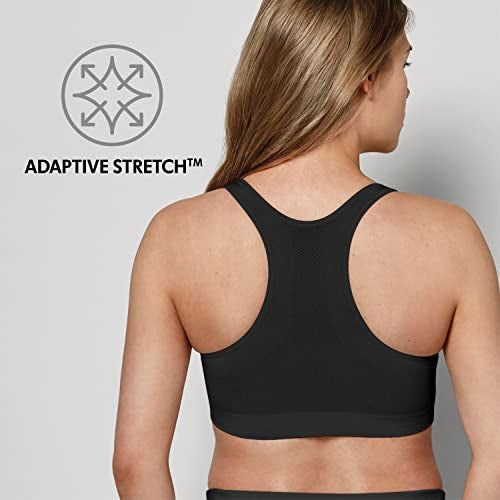 Medela Keep Cool Sleep Bra | Seamless Maternity & Nursing Bra with Full Back Breathing Zone and Soft Touch Fabric - color: Black, size: Medium