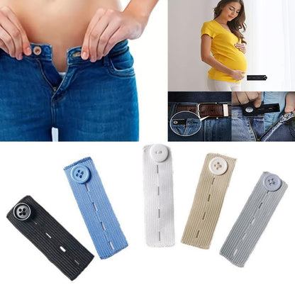 5pcs Elastic Waistband Extenders Adjustable Button for Jeans Pants Comfort Waist Expander for Women and Men