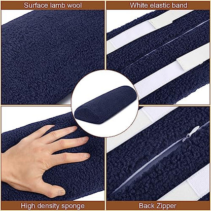 Recliner Leg Rest Cushion Sofa Footrest Pillow with Cover, Dark Blue, 1 Pcs - color: Dark Blue