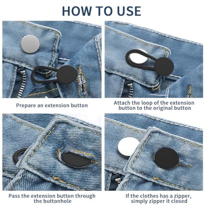 14PCS Button Extenders for Jeans,Pants Button Extender for Women Men,2Style - color: Style C_14PCS, 2 Styles