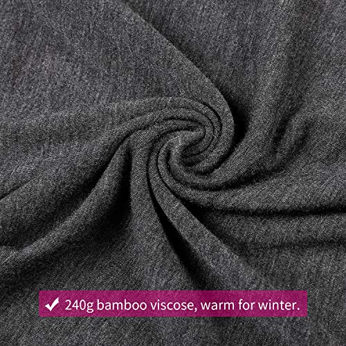 Joyaria Bamboo Viscose Maternity Sweatpants Over Belly Lounge Pants - color: Charcoal, size: Medium