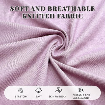 LYCY Cotton Pajamas for Women Set Long Sleeve Lounge Button Up with Pockets - color: Dusty Purple, size: Medium