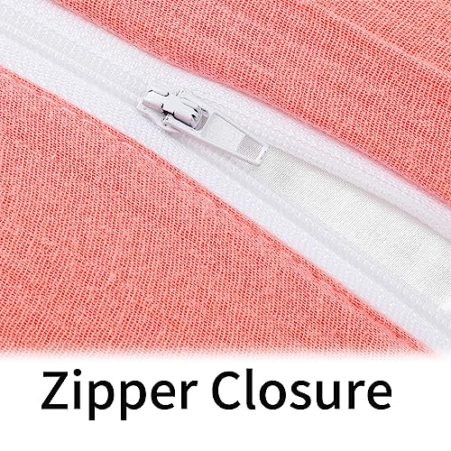 Onacosht Muslin Nursing Pillow Cover, 100% Cotton, Soft & Breathable, Pink - color: Pink