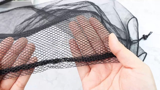 6 Pcs large Mesh Bag 24 x 48 inch Ball Mesh Drawstring Storage Sports Equipment Bag for Balls Beach - color: Red