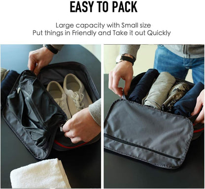 Bee Nesting 15L Compression Packing Cube Large Travel Organizer - color: Black Red, size: 15L