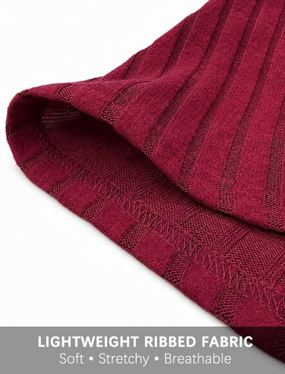 Genhoo Womens Maternity Tops Long Sleeve Maternity Shirts Henley Clothes - color: Wine Red, size: Large