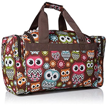 Rockland 19" Polyester Duffel Bag, Owl - color: Owl, size: 19"