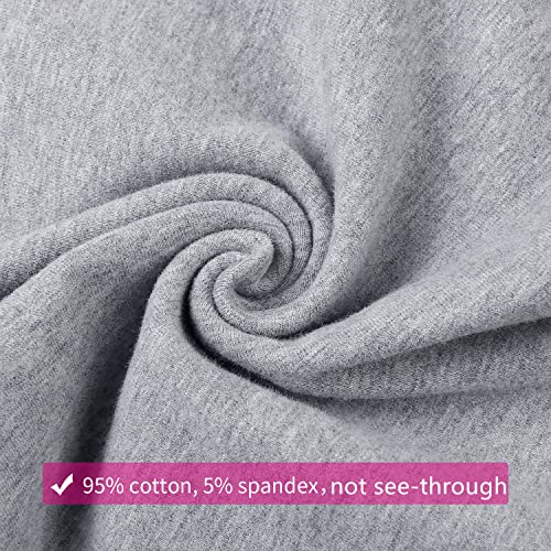 Joyaria Cotton Maternity Leggings Over-the-Belly,Maternity Clothes - color: Grey, size: Medium