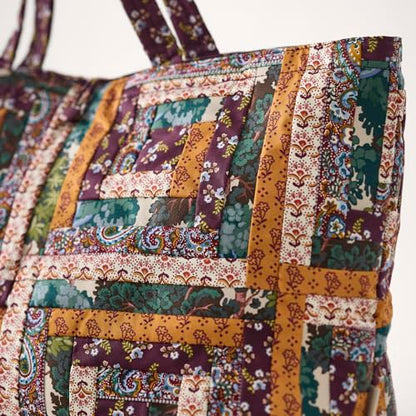 Vera Bradley Women's Premium Cotton Hathaway Tote Bag - color: Fall Harvest Patchwork