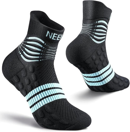 NEENCA Professional Compression Socks for Women Men Circulation, 20-30 mmHg - color: Black Blue, size: Small