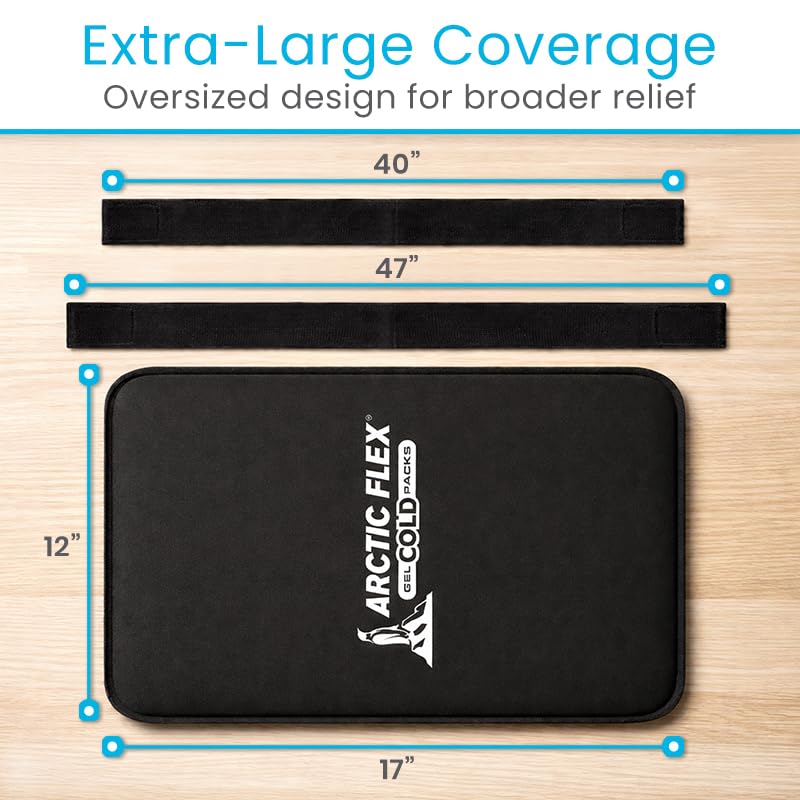 Arctic Flex XL Large Ice Packs for Injury Reusable (17" x 12") Durable Gel