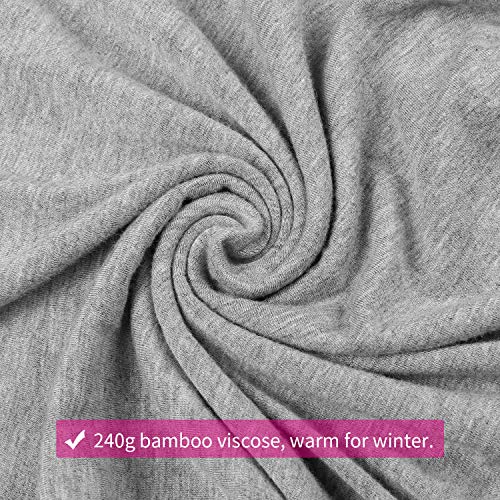 Joyaria Bamboo Viscose Maternity Sweatpants Over Belly Lounge Pants - color: Grey, size: Small